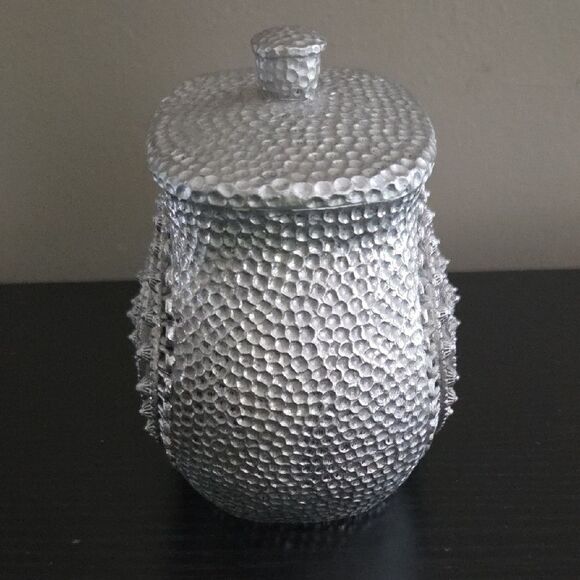 Silver Textured Decorative Jar - Picture 4 of 8